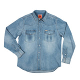 Wyatt Pearl Snap Denim Shirt | Vintage Denim | Sendero Provisions Co
