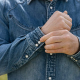 Yoakam Pearl Snap Shirt | Classic Denim | Sendero Provisions Co.