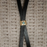 Carlile Stone Bolo Tie | Black / Flat / Turquoise | Commonform