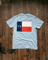 Graphic Pocket Tee | TX Flag | Hydrangea Blue | Manready Mercantile