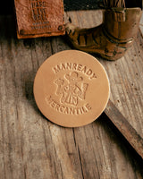 11 YR Anniversary Leather Coaster | Manready Mercantile
