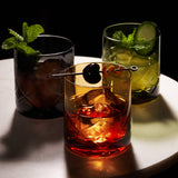 Admiral™ Hand Etched Crystal Rocks Glasses | Smoke | Viski