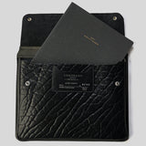 Shrunken Bison & Horween Hard Case | Black | Coronado Leather