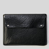 Shrunken Bison & Horween Hard Case | Black | Coronado Leather