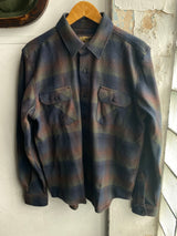 Bryson Shirt | Dark Green, Wine, Black & Navy Flannel Check | Indigofera