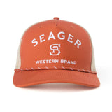 Branded Trucker Snapback | Orange | Seager Co.