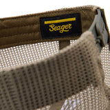 Branded Waxed Canvas Trucker Snapback | Green | Seager Co.