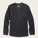 Recycled Waffle Henley | Charcoal Melange | Bridge & Burn