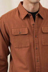 Bedford Shirt | Terracotta Melange | Bridge & Burn