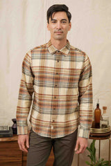 Larson Shirt | Latte Plaid | Bridge & Burn