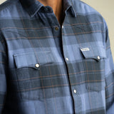 Durango Flannel Pearlsnap Shirt | Woodrow Plaid : Midnight | Sendero Provisions Co