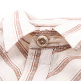 Calico S/S Shirt | Brown Stripe | Freenote Cloth