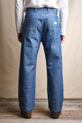 Ortega Pant | 13 oz Blue Herringbone | Freenote Cloth