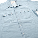 Modern Western Shirt S/S Shirt | Clear Blue | Freenote Cloth