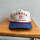 Branded Snapback | Cream & Navy | Seager Co.