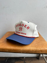 Branded Snapback | Cream & Navy | Seager Co.