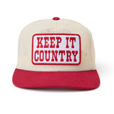 Keep It Country Mesh Trucker Snapback | Cream + Red | Seager Co.