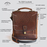 Bison Crossbody #522 | Walnut | Coronado Leather