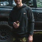 Palo Duro Fleece Hoodie | Mountain Grid Antique Black | Howler Bros