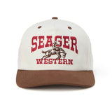 Rodeo Snapback | Cream & Brown | Seager Co.