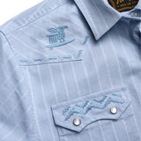 Crosscut Deluxe Shortsleeve Shirt | Surfbird : Sky Oxford Dobby | Howler Bros
