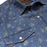 H Bar B Snapshirt | Bouquets : Washed Indigo | Howler Bros