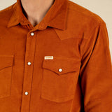 Wyatt Pearl Snap Corduroy Shirt | Burnt Orange | Sendero Provisions Co