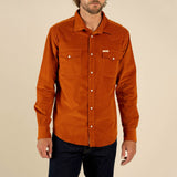 Wyatt Pearl Snap Corduroy Shirt | Burnt Orange | Sendero Provisions Co