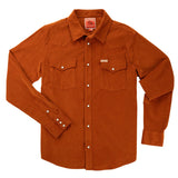 Wyatt Pearl Snap Corduroy Shirt | Burnt Orange | Sendero Provisions Co