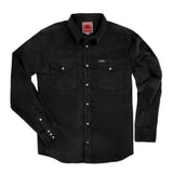 Wyatt Pearl Snap Corduroy Shirt | Charcoal | Sendero Provisions Co