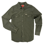 Wyatt Pearl Snap Denim Shirt | Faded Olive | Sendero Provisions Co