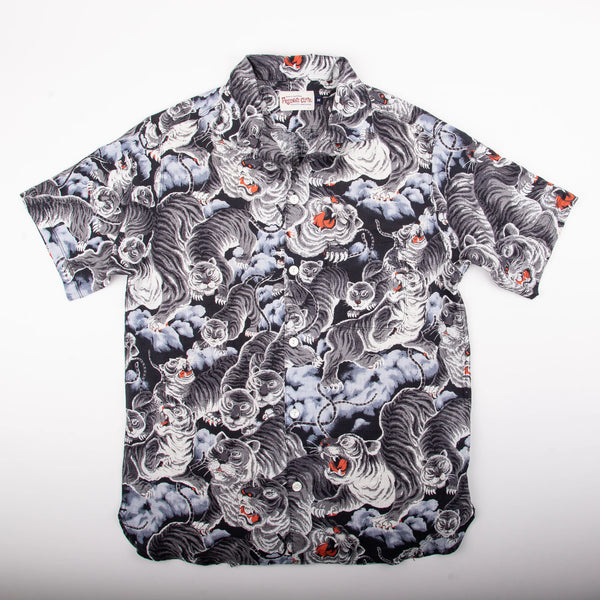 Hawaiian Shirt | Black Tiger | Freenote Cloth