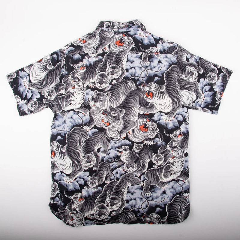 Hawaiian Shirt | Black Tiger | Freenote Cloth