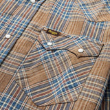 Sawtoof S/S Shirt | Faded Navy Plaid | Seager Co.
