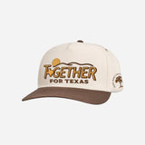 Together For Texas Hat | White + Brown | Sendero Provisions Co.