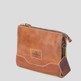 Stone-Washed Utility Pouch #194 | Chestnut | Coronado Leather