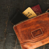Stone-Washed Utility Pouch #194 | Chestnut | Coronado Leather
