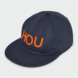 Houston Canvas Vintage Flatbill | Navy/Orange | Sandlot Goods