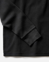 The Organic Cotton Waffle Crew | Faded Black Waffle | Taylor Stitch