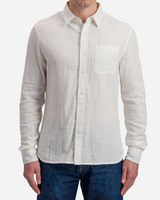 Double Gauze L/S Tailored Shirt | Chalk | Ace Rivington