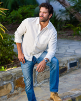 Double Gauze L/S Tailored Shirt | Chalk | Ace Rivington