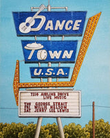 Framed Art Print 5" x 7" | Streets of Houston | Jim Koehn Artwork