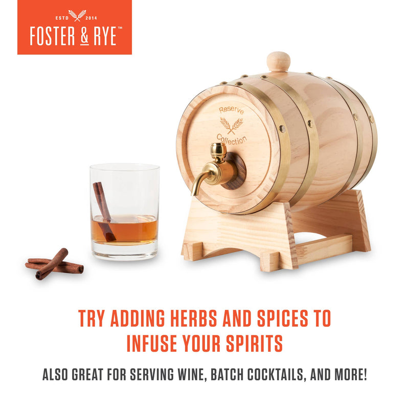 Whiskey Barrel Drink Dispenser | Foster & Rye