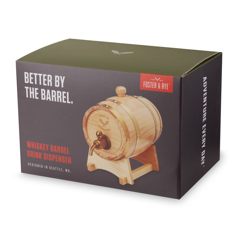 Whiskey Barrel Drink Dispenser | Foster & Rye