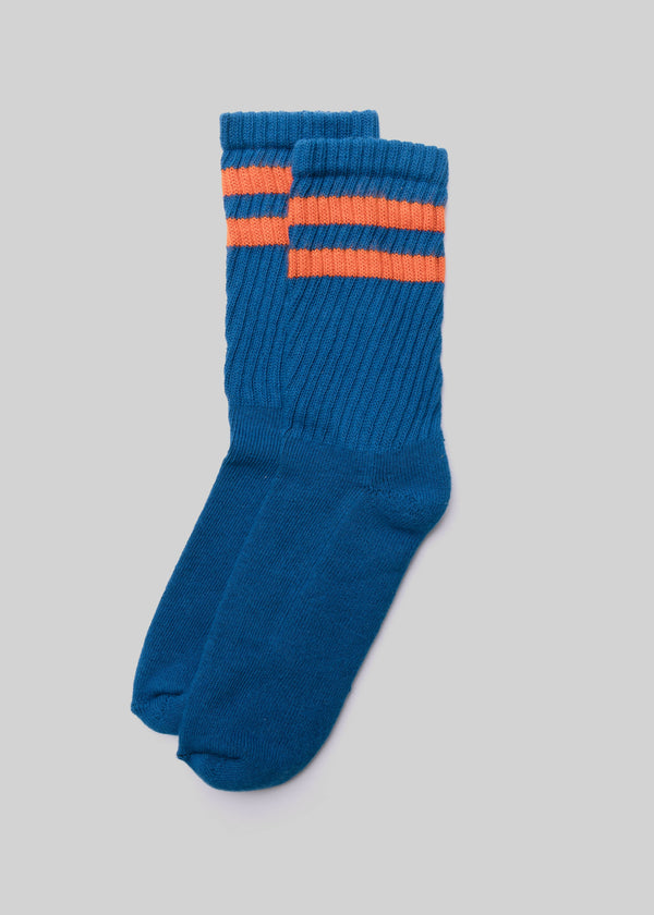 Retro Double Stripe | Blue and Orange | American Trench