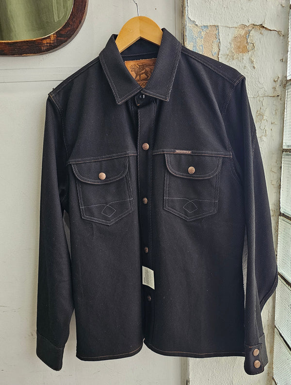 Copeland Shirt | Cotton Kersey Black | Indigofera