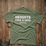 Graphic Pocket Tee | Heights Feed & Seed | Moss | Manready Mercantile