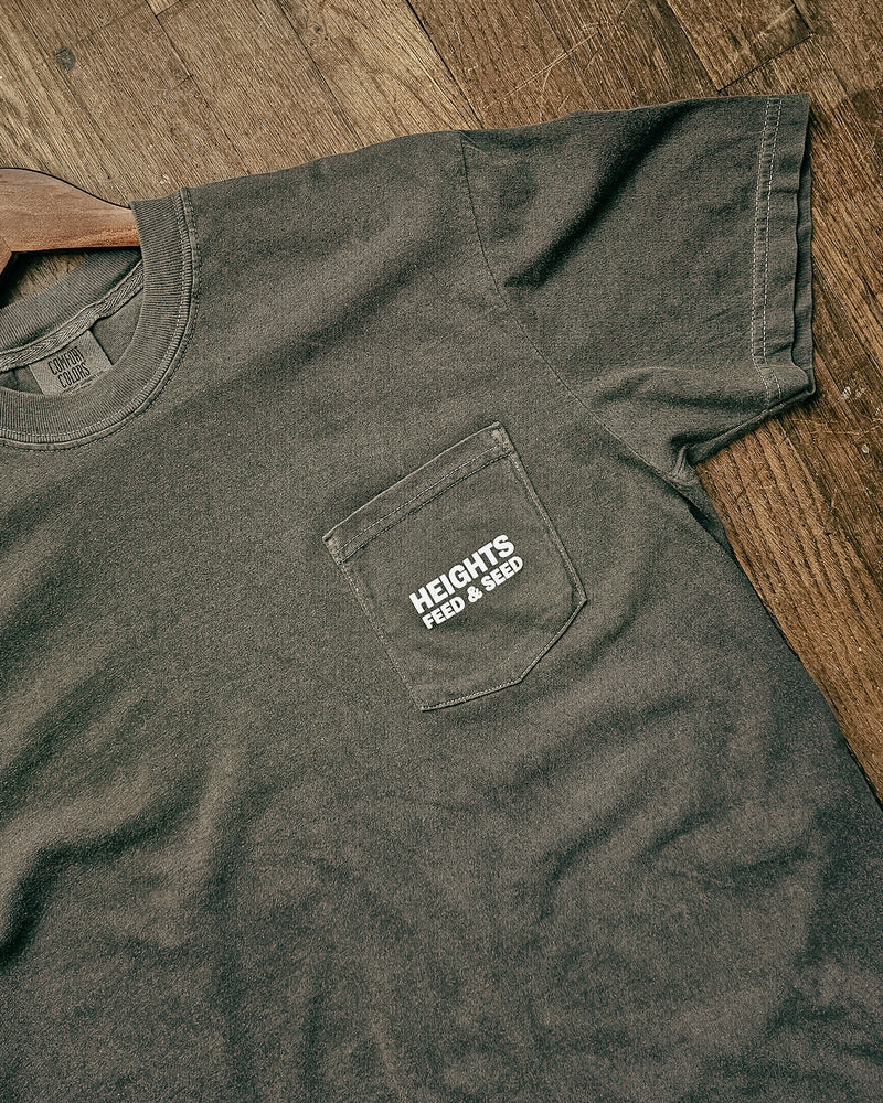 Graphic Pocket Tee | Heights Feed & Seed | Pepper | Manready Mercantile