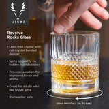 Revolve Crystal Spinning Scotch Rocks Glass | Viski