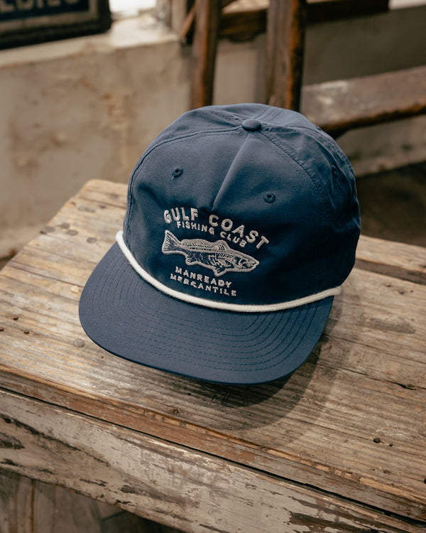 256 Richardson Hat | Embroidered Fishing Club | Indigo and White | Manready Mercantile